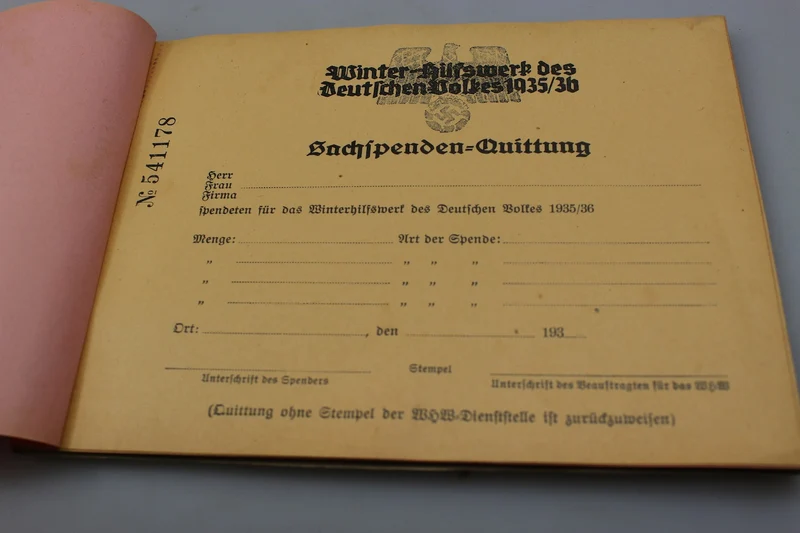 WHW Angebotsquittungsblock
