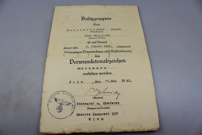 Paarbescheinigungen für Verletzungen XNUMX. und XNUMX. Klasse