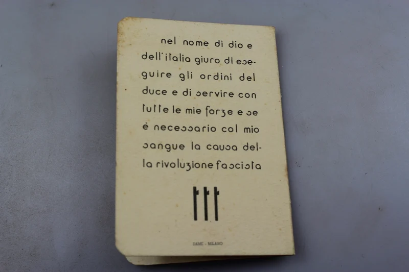 ONB-Mitgliedskarte "Little Italian" XV°