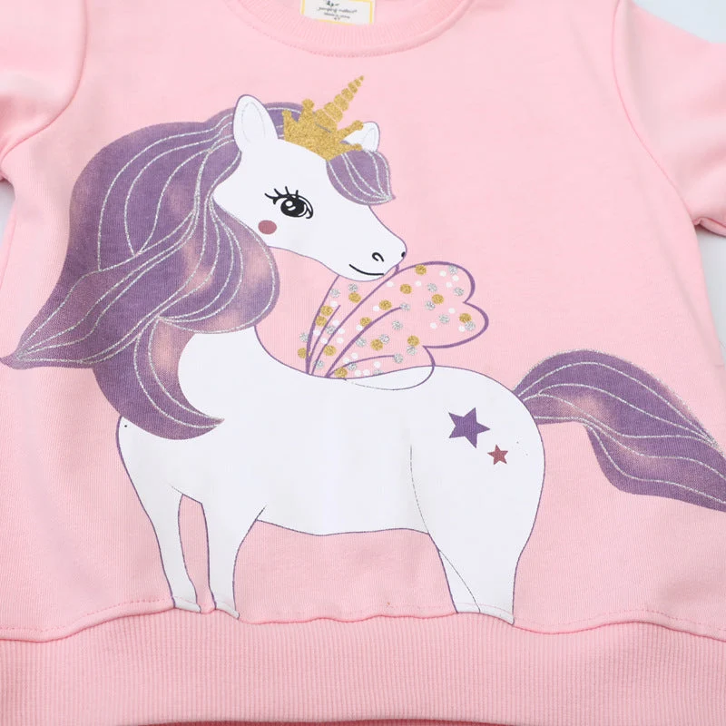 Mädchen Sweatshirt mit Einhorn-Applikation Drune