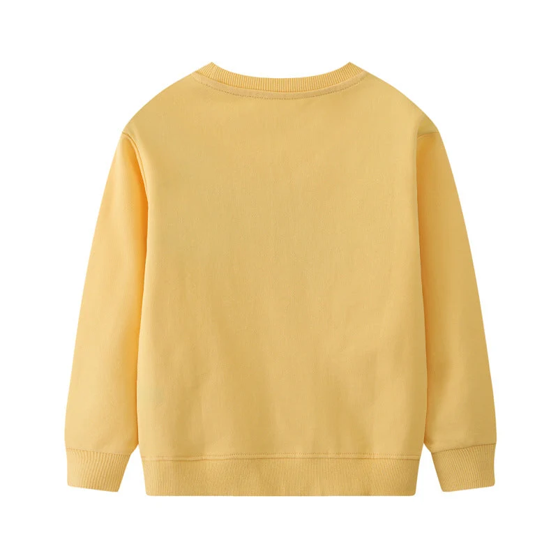 Mädchen Sweatshirt mit buntem Regenbogen und Hasenmotiv Drune