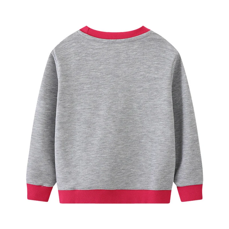 Mädchen Sweatshirt mit buntem Einhorn-Motiv Drune