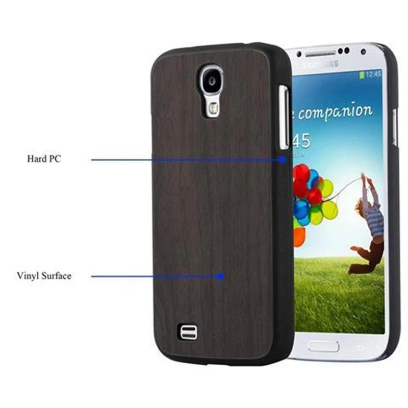 Cadorabo Hülle kompatibel mit Samsung Galaxy S4 Hard Case Schutzhülle in Holz Optik gegen Kratzer und Stöße