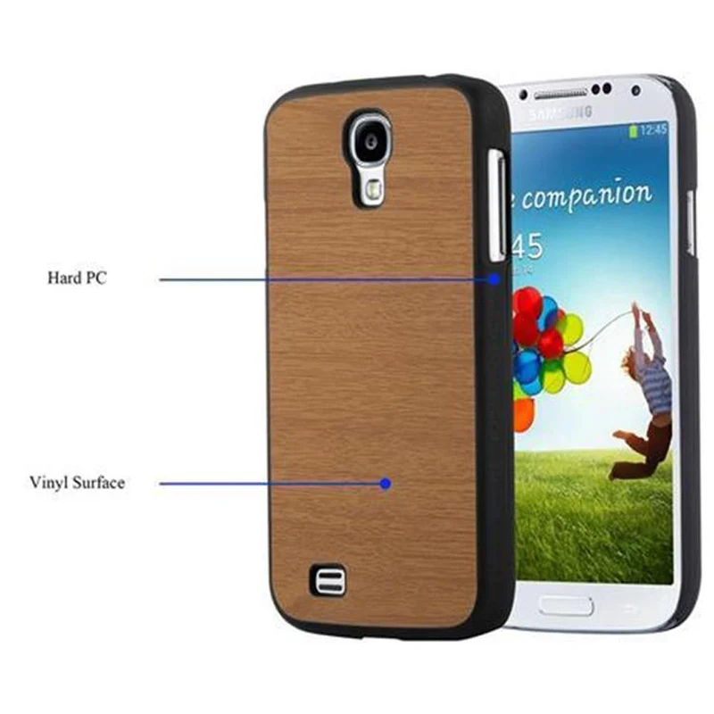 Cadorabo Hülle kompatibel mit Samsung Galaxy S4 Hard Case Schutzhülle in Holz Optik gegen Kratzer und Stöße
