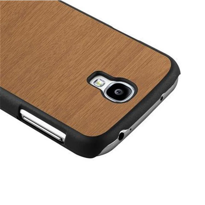 Cadorabo Hülle kompatibel mit Samsung Galaxy S4 Hard Case Schutzhülle in Holz Optik gegen Kratzer und Stöße