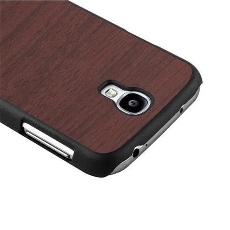 Cadorabo Hülle kompatibel mit Samsung Galaxy S4 Hard Case Schutzhülle in Holz Optik gegen Kratzer und Stöße