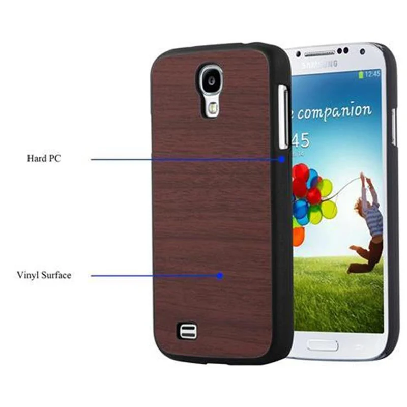 Cadorabo Hülle kompatibel mit Samsung Galaxy S4 Hard Case Schutzhülle in Holz Optik gegen Kratzer und Stöße