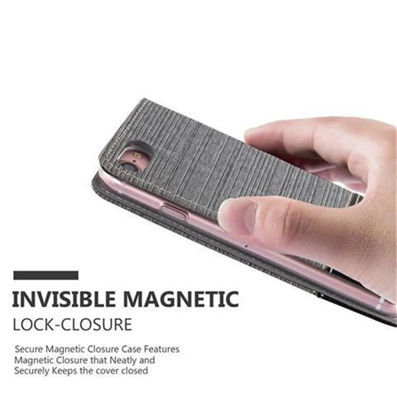 Cadorabo Hülle kompatibel mit Apple iPhone 7 / 7S / 8 / SE 2020 Schutzhülle mit Magnetverschluss, Standfunktion und Kartenfach