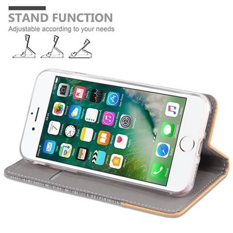 Cadorabo Hülle kompatibel mit Apple iPhone 7 / 7S / 8 / SE 2020 Schutzhülle mit Magnetverschluss, Standfunktion und Kartenfach