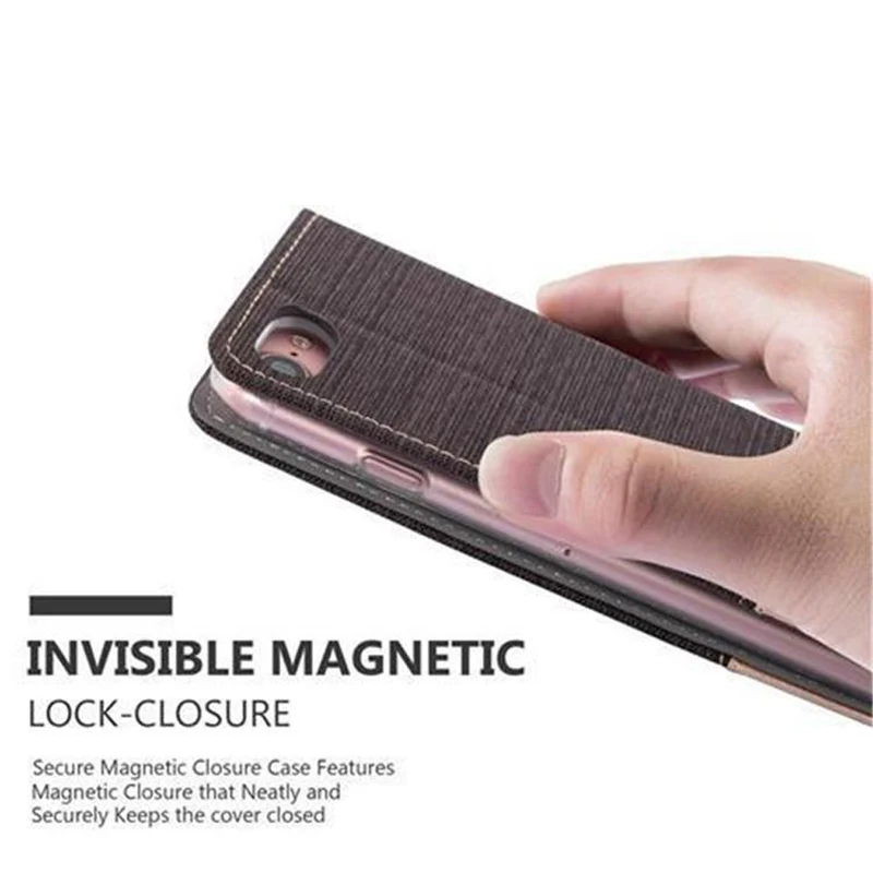 Cadorabo Hülle kompatibel mit Apple iPhone 7 / 7S / 8 / SE 2020 Schutzhülle mit Magnetverschluss, Standfunktion und Kartenfach