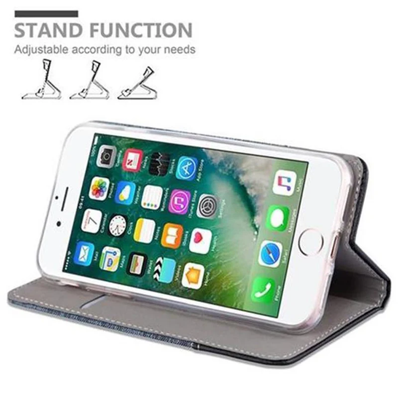 Cadorabo Hülle kompatibel mit Apple iPhone 7 / 7S / 8 / SE 2020 Schutzhülle mit Magnetverschluss, Standfunktion und Kartenfach