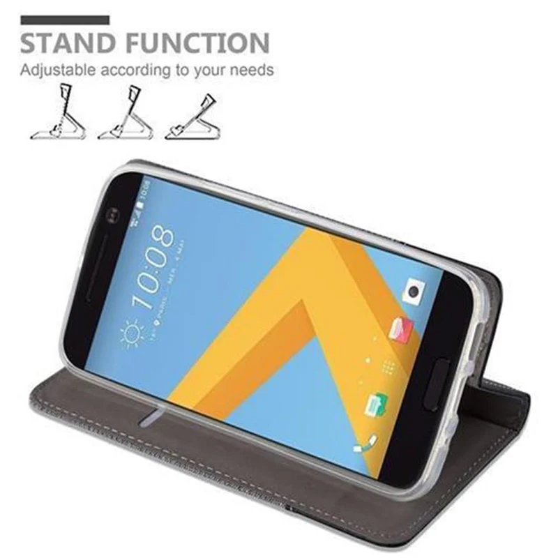 Cadorabo Hülle kompatibel mit HTC ONE M10 Schutzhülle mit Magnetverschluss, Standfunktion und Kartenfach