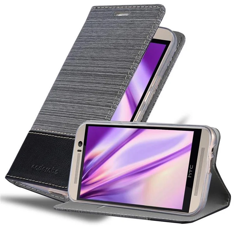 Cadorabo Hülle kompatibel mit HTC ONE M9 Schutzhülle mit Magnetverschluss, Standfunktion und Kartenfach