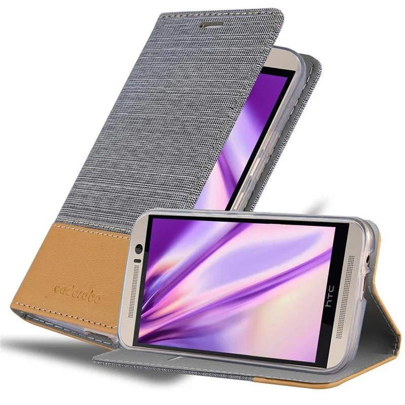 Cadorabo Hülle kompatibel mit HTC ONE M9 Schutzhülle mit Magnetverschluss, Standfunktion und Kartenfach