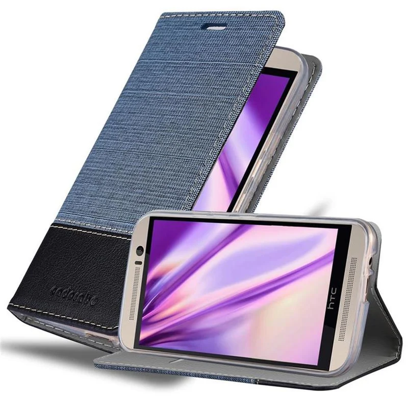 Cadorabo Hülle kompatibel mit HTC ONE M9 Schutzhülle mit Magnetverschluss, Standfunktion und Kartenfach