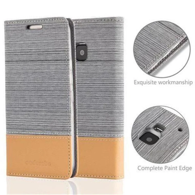 Cadorabo Hülle kompatibel mit HTC ONE M9 Schutzhülle mit Magnetverschluss, Standfunktion und Kartenfach