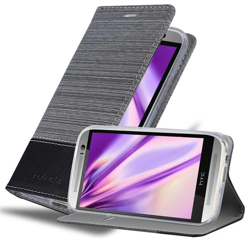 Cadorabo Hülle kompatibel mit HTC ONE M8 Schutzhülle mit Magnetverschluss, Standfunktion und Kartenfach