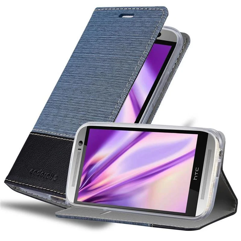 Cadorabo Hülle kompatibel mit HTC ONE M8 Schutzhülle mit Magnetverschluss, Standfunktion und Kartenfach