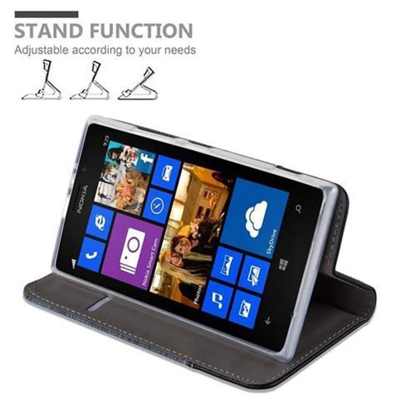 Cadorabo Hülle kompatibel mit Nokia Lumia 925 Schutzhülle mit Magnetverschluss, Standfunktion und Kartenfach