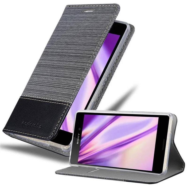 Cadorabo Hülle kompatibel mit Sony Xperia M4 AQUA Schutzhülle mit Magnetverschluss, Standfunktion und Kartenfach