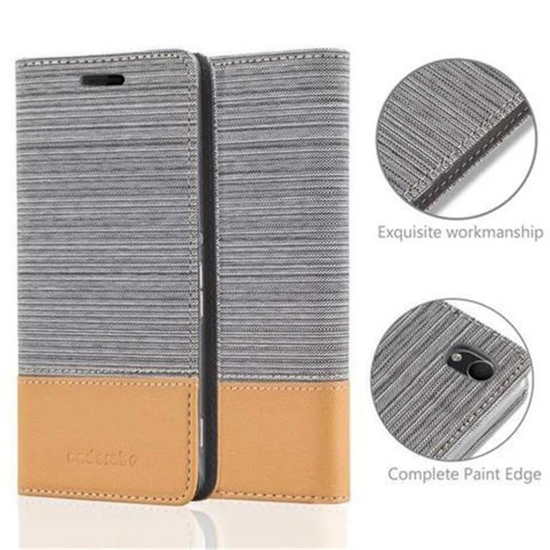 Cadorabo Hülle kompatibel mit Sony Xperia M4 AQUA Schutzhülle mit Magnetverschluss, Standfunktion und Kartenfach