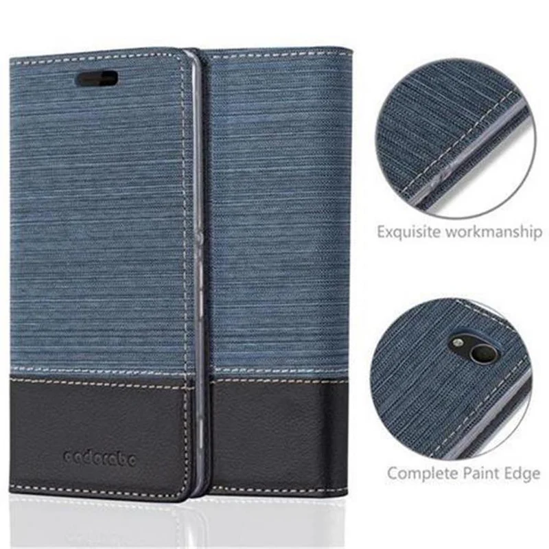 Cadorabo Hülle kompatibel mit Sony Xperia M4 AQUA Schutzhülle mit Magnetverschluss, Standfunktion und Kartenfach