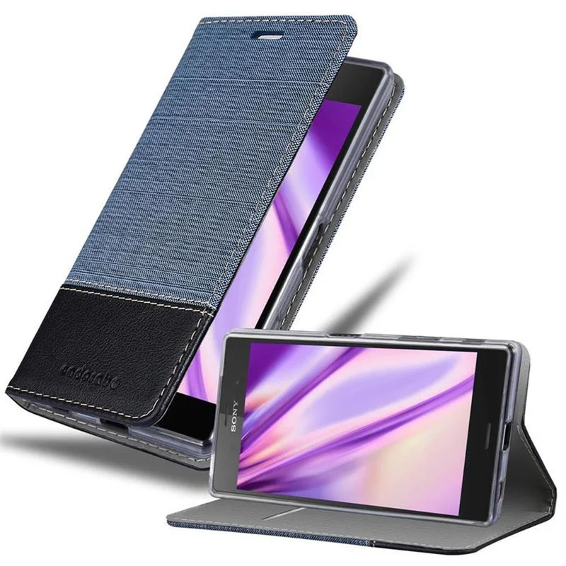Cadorabo Hülle kompatibel mit Sony Xperia Z5 Schutzhülle mit Magnetverschluss, Standfunktion und Kartenfach