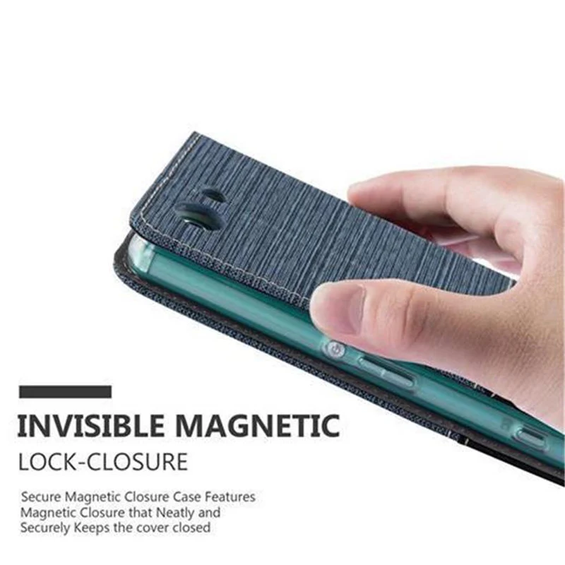 Cadorabo Hülle kompatibel mit Sony Xperia Z3 COMPACT Schutzhülle mit Magnetverschluss, Standfunktion und Kartenfach