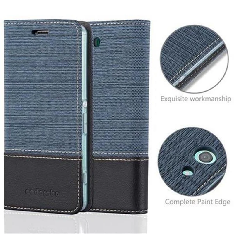 Cadorabo Hülle kompatibel mit Sony Xperia Z3 COMPACT Schutzhülle mit Magnetverschluss, Standfunktion und Kartenfach