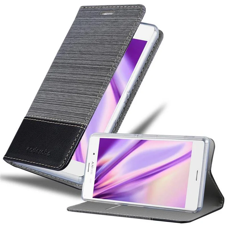 Cadorabo Hülle kompatibel mit Sony Xperia Z3 Schutzhülle mit Magnetverschluss, Standfunktion und Kartenfach