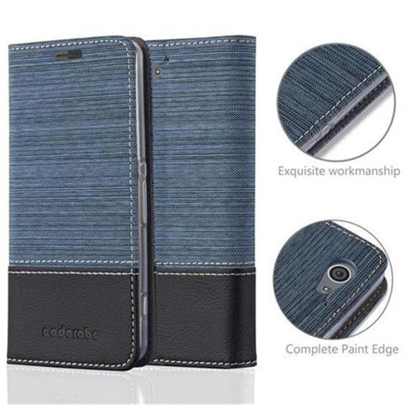 Cadorabo Hülle kompatibel mit Sony Xperia Z2 COMPACT Schutzhülle mit Magnetverschluss, Standfunktion und Kartenfach