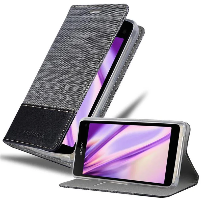 Cadorabo Hülle kompatibel mit Sony Xperia Z1 COMPACT Schutzhülle mit Magnetverschluss, Standfunktion und Kartenfach