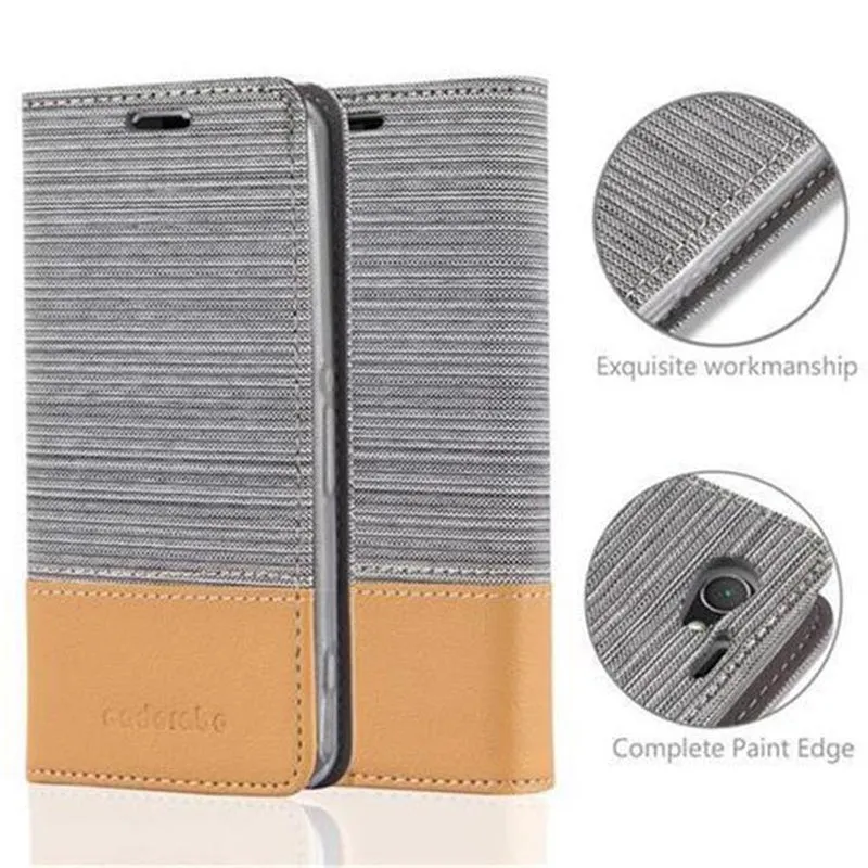Cadorabo Hülle kompatibel mit Sony Xperia Z1 COMPACT Schutzhülle mit Magnetverschluss, Standfunktion und Kartenfach