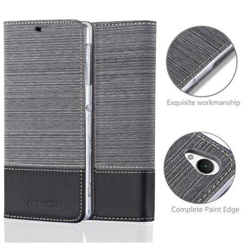 Cadorabo Hülle kompatibel mit Sony Xperia Z1 Schutzhülle mit Magnetverschluss, Standfunktion und Kartenfach