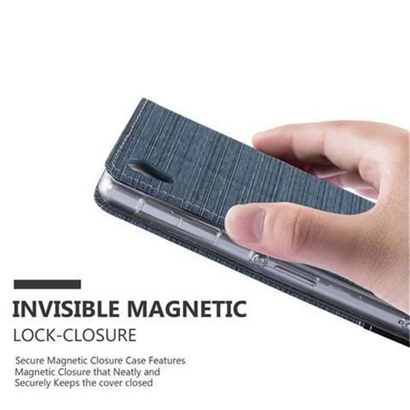 Cadorabo Hülle kompatibel mit Sony Xperia Z1 Schutzhülle mit Magnetverschluss, Standfunktion und Kartenfach