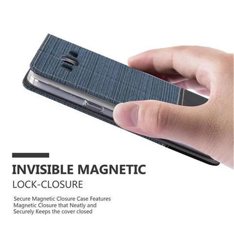 Cadorabo Hülle kompatibel mit Samsung Galaxy GRAND PRIME Schutzhülle mit Magnetverschluss, Standfunktion und Kartenfach