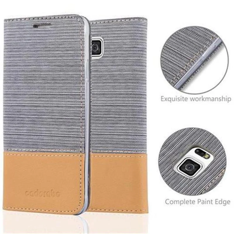 Cadorabo Hülle kompatibel mit Samsung Galaxy ALPHA Schutzhülle mit Magnetverschluss, Standfunktion und Kartenfach