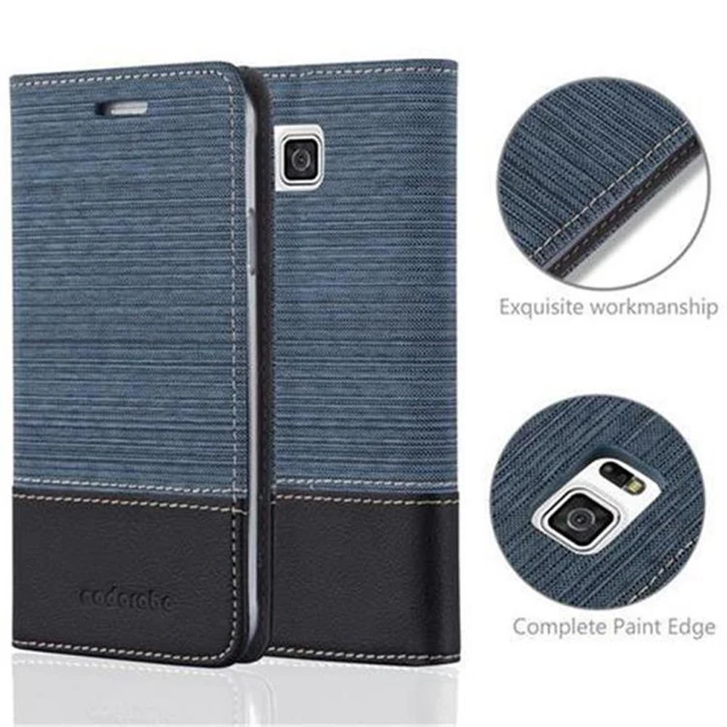 Cadorabo Hülle kompatibel mit Samsung Galaxy ALPHA Schutzhülle mit Magnetverschluss, Standfunktion und Kartenfach