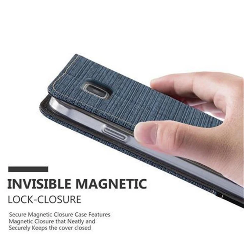 Cadorabo Hülle kompatibel mit Samsung Galaxy ALPHA Schutzhülle mit Magnetverschluss, Standfunktion und Kartenfach