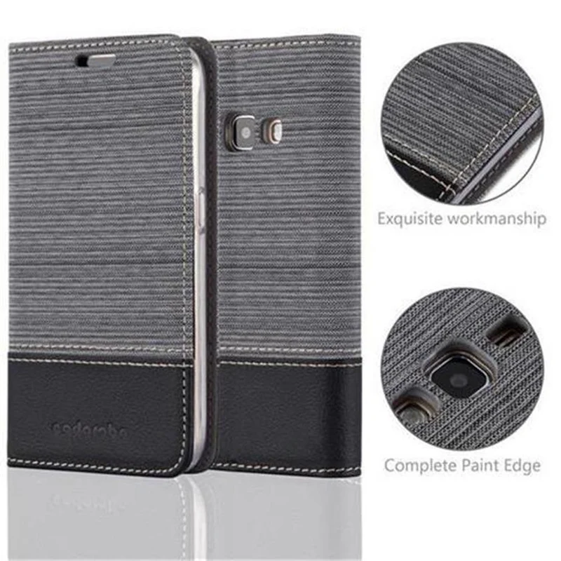 Cadorabo Hülle kompatibel mit Samsung Galaxy J1 2016 Schutzhülle mit Magnetverschluss, Standfunktion und Kartenfach