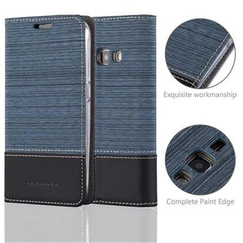 Cadorabo Hülle kompatibel mit Samsung Galaxy J1 2016 Schutzhülle mit Magnetverschluss, Standfunktion und Kartenfach