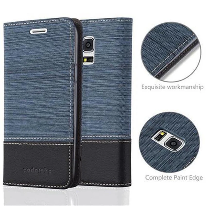 Cadorabo Hülle kompatibel mit Samsung Galaxy S5 MINI / S5 MINI DUOS Schutzhülle mit Magnetverschluss, Standfunktion und Kartenfach