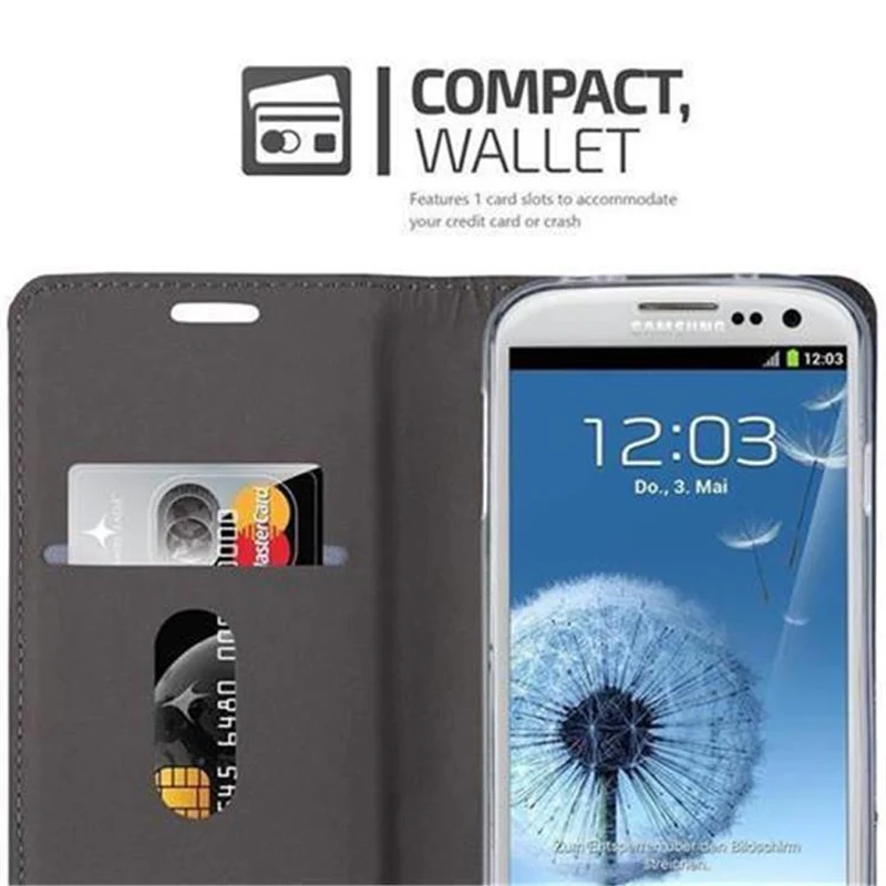 Cadorabo Hülle kompatibel mit Samsung Galaxy S4 Schutzhülle mit Magnetverschluss, Standfunktion und Kartenfach