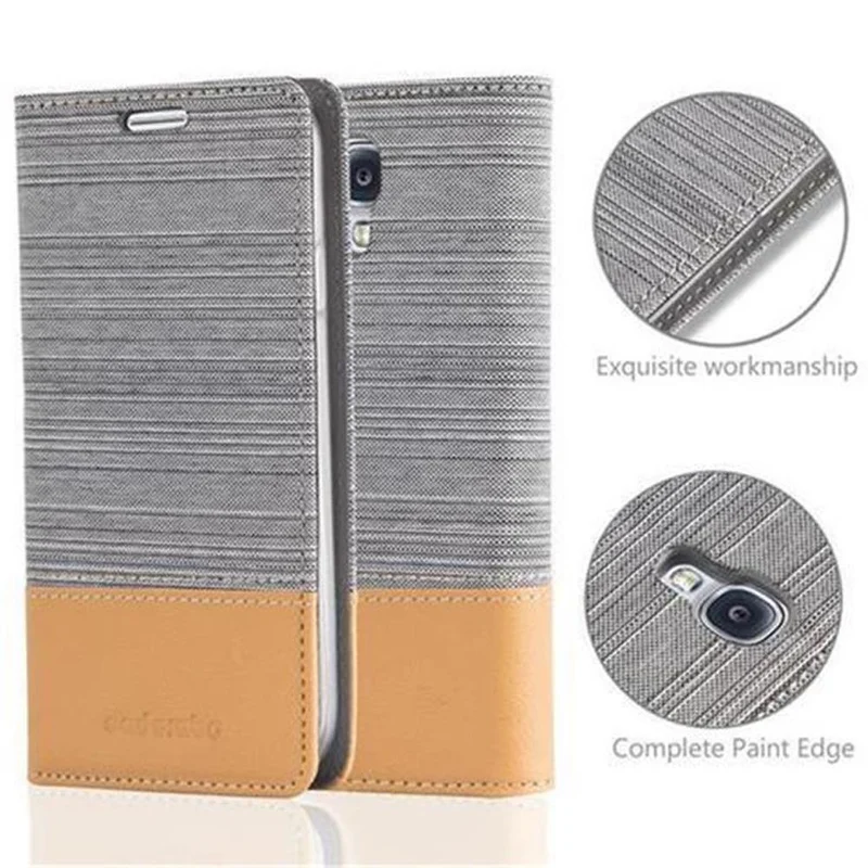 Cadorabo Hülle kompatibel mit Samsung Galaxy S4 Schutzhülle mit Magnetverschluss, Standfunktion und Kartenfach