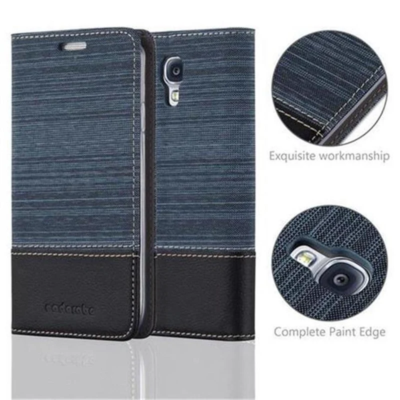 Cadorabo Hülle kompatibel mit Samsung Galaxy S4 Schutzhülle mit Magnetverschluss, Standfunktion und Kartenfach