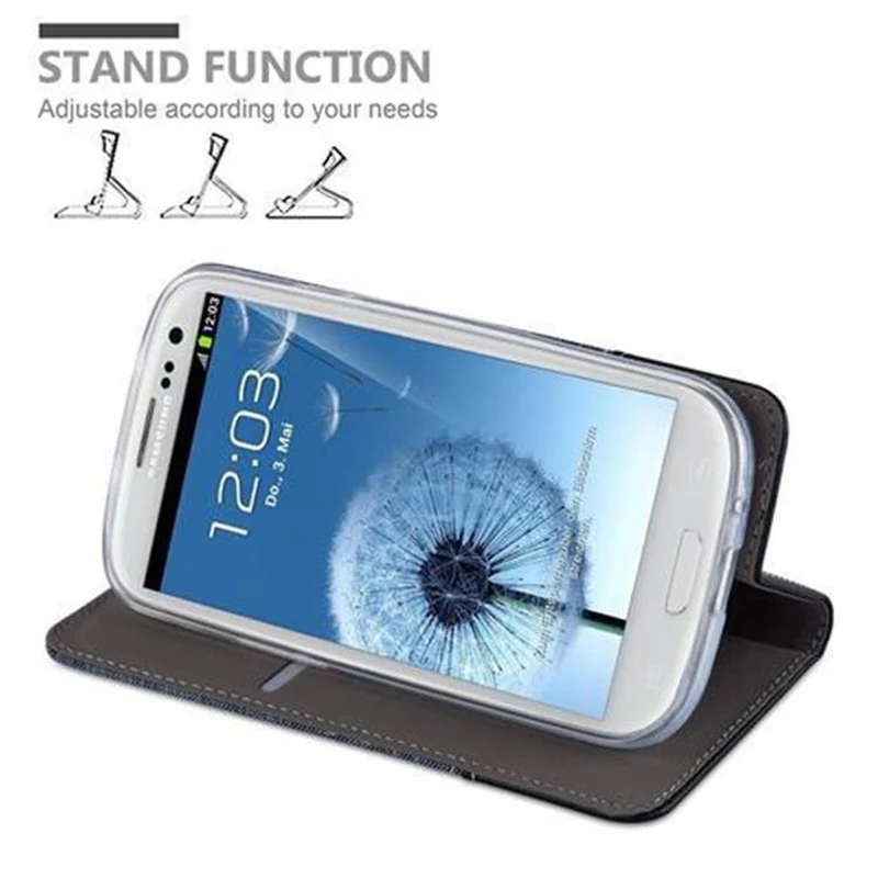 Cadorabo Hülle kompatibel mit Samsung Galaxy S3 / S3 NEO Schutzhülle mit Magnetverschluss, Standfunktion und Kartenfach