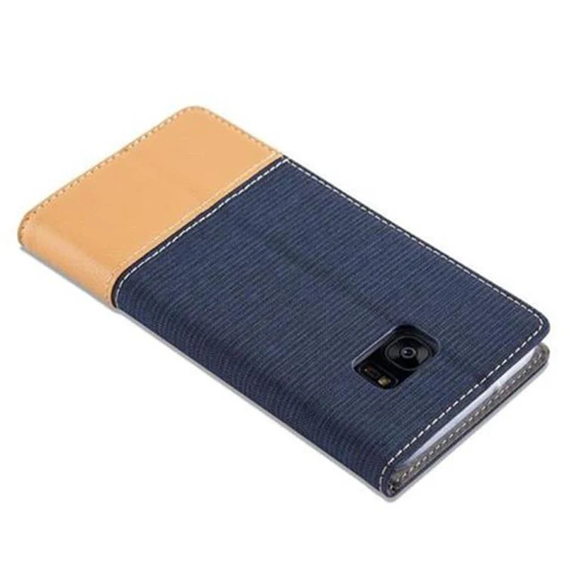 Cadorabo Hülle kompatibel mit Samsung Galaxy S7 EDGE Schutzhülle mit Magnetverschluss, Standfunktion und Kartenfach