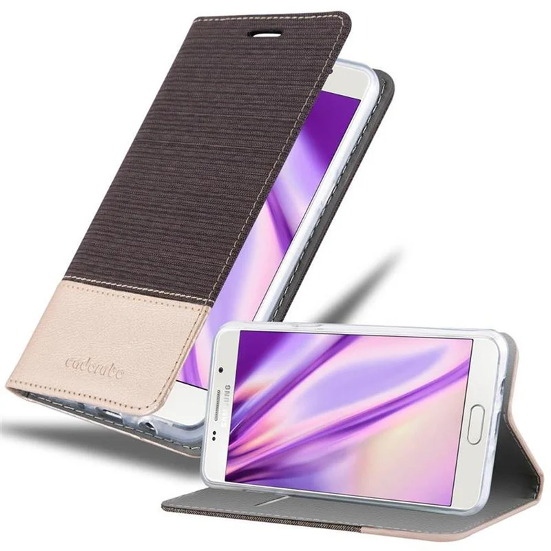 Cadorabo Hülle kompatibel mit Samsung Galaxy J5 2016 Schutzhülle mit Magnetverschluss, Standfunktion und Kartenfach