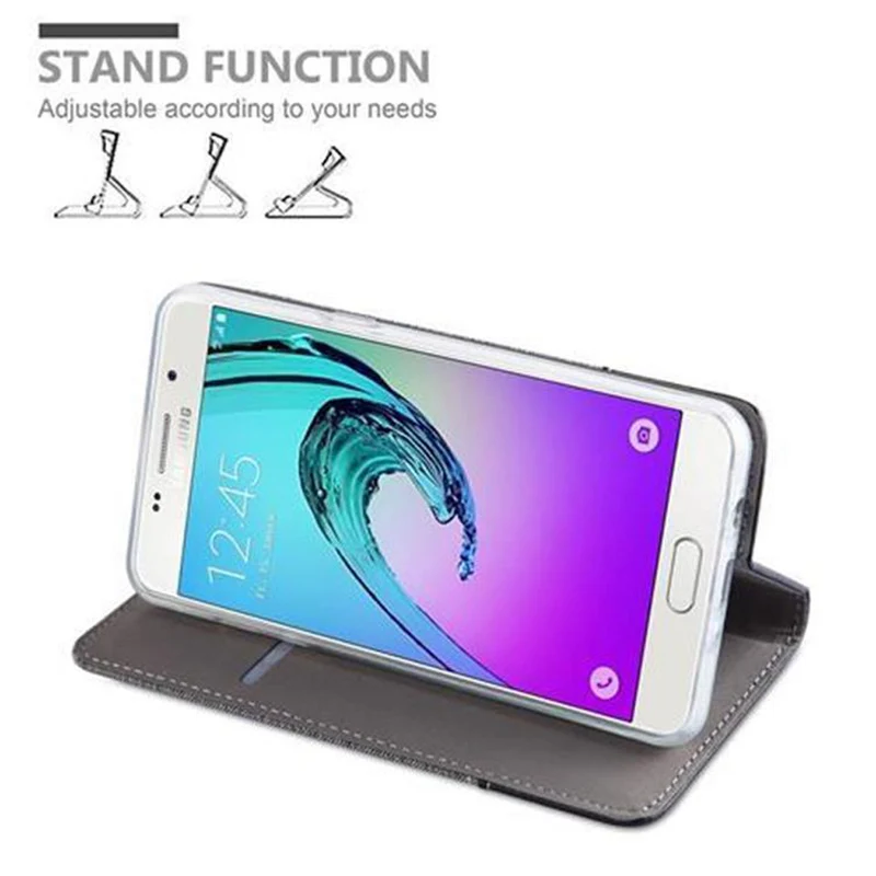 Cadorabo Hülle kompatibel mit Samsung Galaxy J5 2016 Schutzhülle mit Magnetverschluss, Standfunktion und Kartenfach
