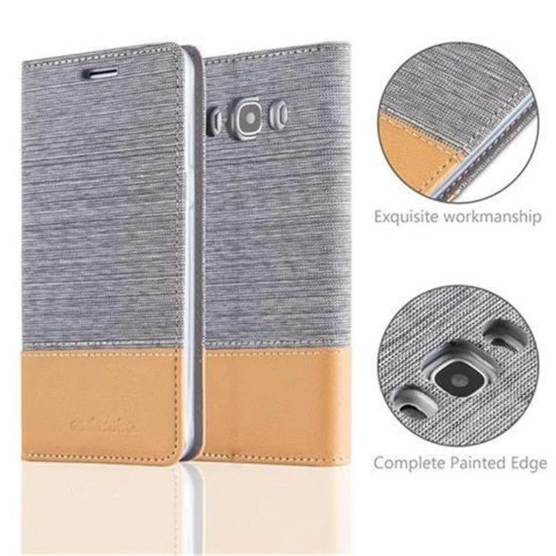 Cadorabo Hülle kompatibel mit Samsung Galaxy J5 2016 Schutzhülle mit Magnetverschluss, Standfunktion und Kartenfach